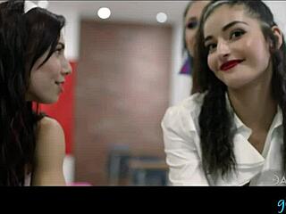 Naughty Student Emily Willis Learns Hard Lessons in Girlsway Spanking Session