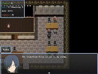 the guy licks the protagonist's pussy in the hot spring bounty hunter license part 3