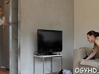 Old man lures young 18+ Russian for steamy action