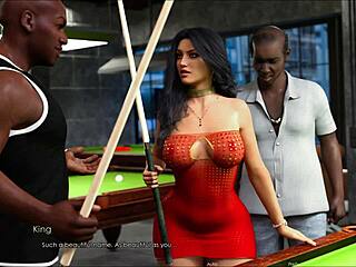 Anna enjoys love-making and gets penetrated by two big black cocks in a cartoon