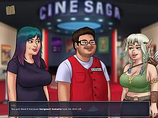 Summer erotica with big tits and anime-like action