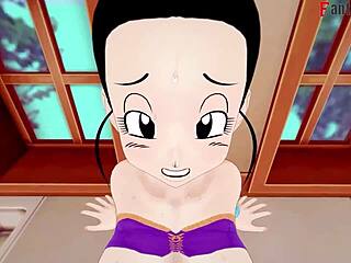 Chichi gets stuck in kitchen in Dragon Ball Z EX 3 Part 2