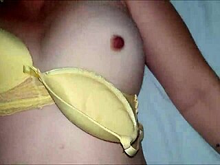 I pushed the redhead wife's lingerie aside and fucked her shaved pussy until I came hard inside