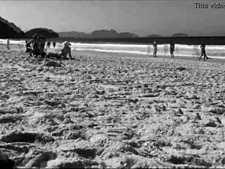 My wife shows off her body on Brazilian beaches.