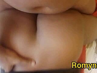 A black chick’s vagina is filled with cum after a hot interracial sex