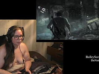 Naked Evil Within Play Through Part 4 with Brunette Tattoo Babe