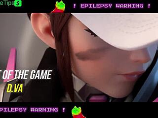 kiriko battles d-va in epic hentai showdown with intense action