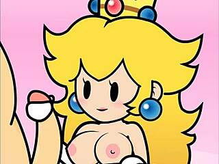 peachypop34's paper peach handjob animation is super exciting in this hentai game.