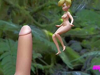 3D animated Tinkerbell enjoys an uncensored blowjob