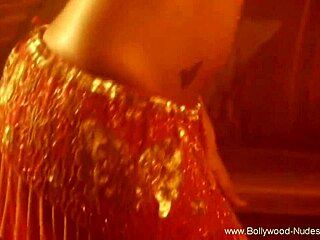sexy indian babe dances belly moves, teasing solo with erotic vibes