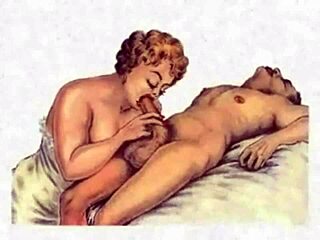 Vintage Hentai Illustration From Antique Anime Cartoon Era