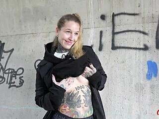 German scout goes wild with tattooed amateur Lisa Rocketcock