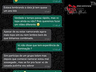 Submissive wife Cristina Almeida humiliated by dominator in rough scene.