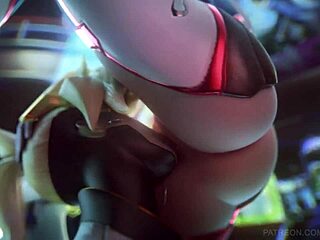 D and Widowmaker perform a 3D porn movie with lesbian scenes and blowjob