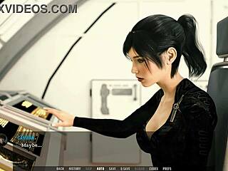 Asian girl flaunts big curvy tits without bra in 3d anime outfit