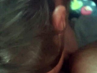 Real homemade video of a chubby amateur eating a pussy