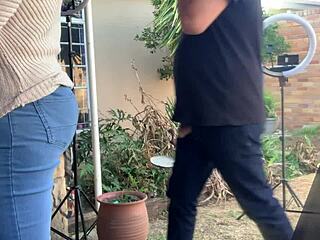 Having sex with my friend’s wife on the patio outside
