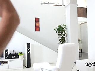 Pretty Chick Offers Oral Pleasure in POV, Then Gets Her Tight Pussy Screwed Hard