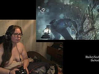 Naked Evil Within Play Through Part 4 with Brunette Tattoo Babe