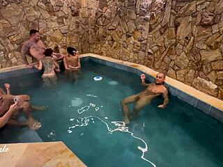 Steamy motel party with friends yields hot footage