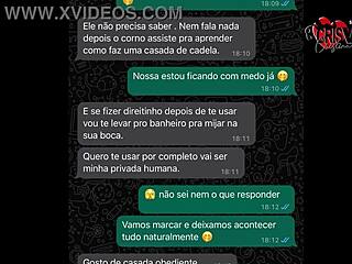 Submissive wife Cristina Almeida humiliated by dominator in rough scene.