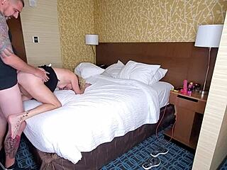 Hot wife gets a good hotel room fuck and swallow