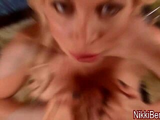 nikki benz gives sloppy blowjob for facial 😍