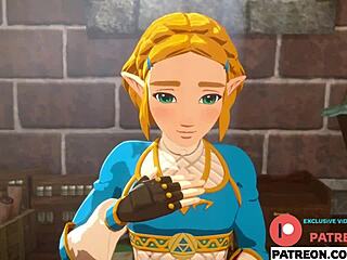 Princess Zelda rides cock and takes Cum in Mouth