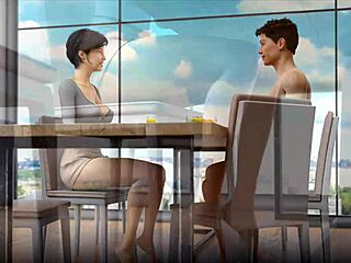 Brunette with Big Tits in Wild 3D Cartoon Action