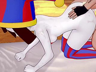 Pomni drops towel for uncensored wild hentai banging session