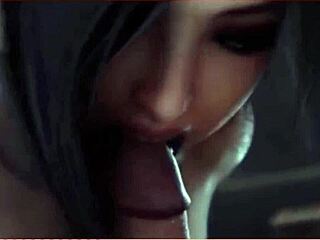 Beautiful anime babe gets rough anal sex and facial in 3D environment