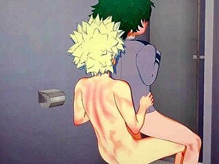 Midoriya and Bakugou in intense Yaoi action