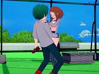 Ochako Uraraka and Izuku Midoriya in INTENSE Hentai Action