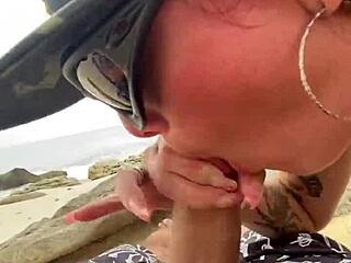 Alternative beauty gets her ass fucked on the beach