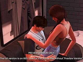 Drunk stars share naughty kisses in 3D hentai preview