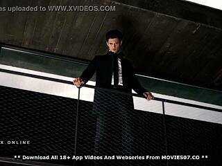 Bound in erotic bdsm, he explores intense bondage pleasures with his partner.