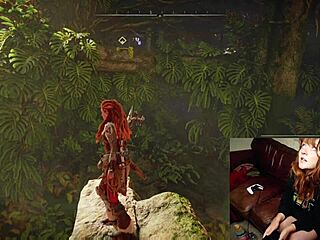 Redheaded gamer girl masturbates and gets an orgasm on cam