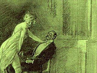 vintage erotic illustration from antique anime cartoon