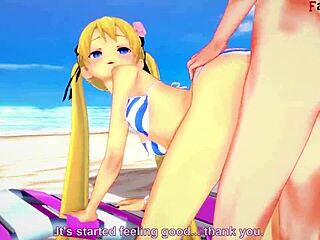 marie rose in bikini gets fucked on the beach in this 3d anime fantasy