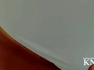 Your hot milf neighbor pounds your virgin cock in doggystyle POV.