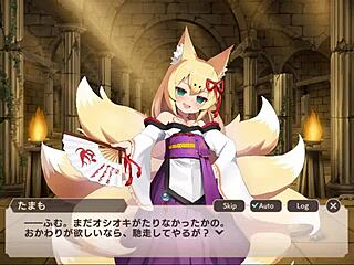 i love watching this monster girl give a blowjob with her tongue, sucking that huge cock in hentai anime