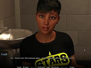3D animated porn with blonde and big tits, FFM threesome