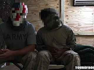 yo, soldiers getting wild with gay antics on break