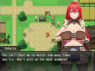 Redhead girl saves boy from bandits in Rebecca and the Sword of Nasty Curses Part 1