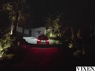 Hot brunette gets a good job with a 3 woman fuckfest