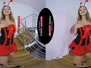 Freaked out ladybug in reality lovers vr