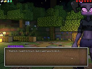 Hornycraft Parody Hentai Game Femdom Covers Face With Cum