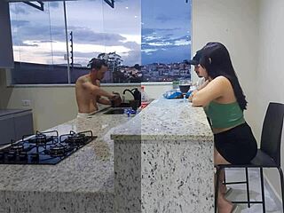 Fucking Hot Wife In Kitchen Until She Cums