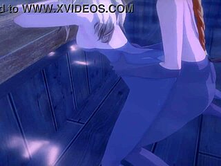 Kissing Jean with Hair Down in Genshin Impact.