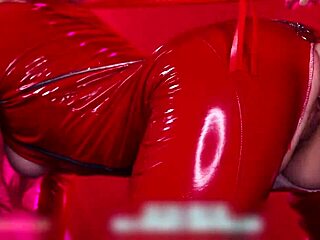 persona 5 cosplay has mollyredwolf bent over in latex for a hard pov fuck 😏